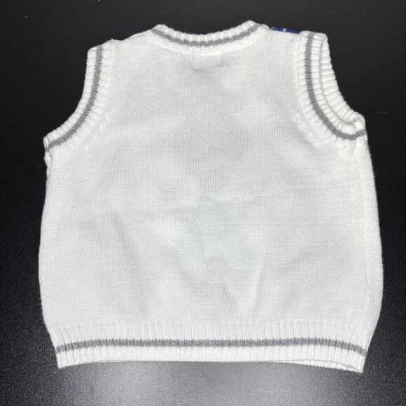 Children’s Place Argyle Sweater Vest Easter Pastels 100% Cotton Size 6-9 Months - Picture 2 of 6
